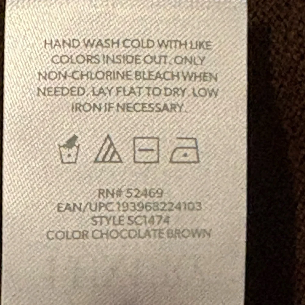 Member’s Mark Cashmere Blend‎ Brown Hoodie Sweater NWT Small